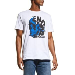 Alexander McQueen | Men's Skull Graffiti Print Crew T-Shirt Size XXL